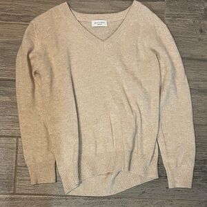 Paloma Tan V-Neck Sweater